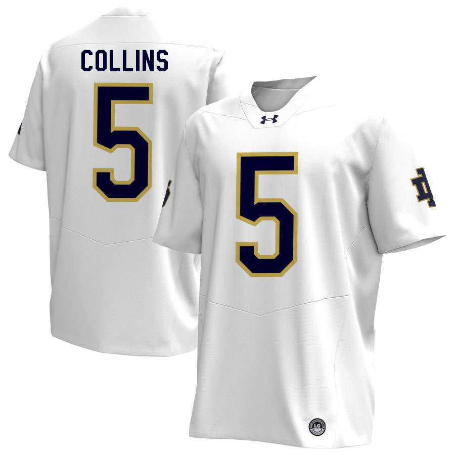 Beaux Collins Notre Dame Jerseys, UND Fighting Irish College Football Apparels Stitched-White